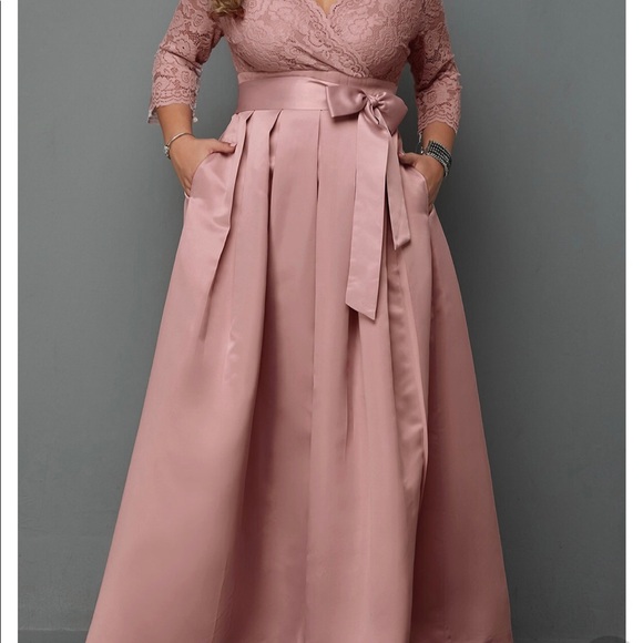 Beautiful pink lace bodice with taffeta bottom.   2 dresses available - Picture 2 of 7